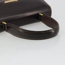 Burberrys Hand Bag Leather Brown Gold Auth ep15549A-7