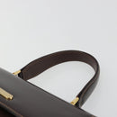 Burberrys Hand Bag Leather Brown Gold Auth ep15549A-8