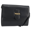 GUCCI Shoulder Bag Leather Black Gold 004 109 0253 Auth ep15553-1