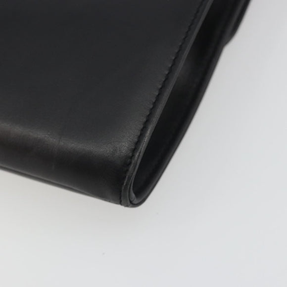GUCCI Shoulder Bag Leather Black Gold 004 109 0253 Auth ep15553
