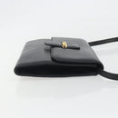 GUCCI Shoulder Bag Leather Black Gold 004 109 0253 Auth ep15553-4