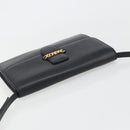 GUCCI Shoulder Bag Leather Black Gold 004 109 0253 Auth ep15553-6