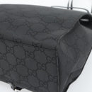 GUCCI GG Canvas Shoulder Bag Nylon Black Silver Auth ep15554-10