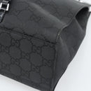 GUCCI GG Canvas Shoulder Bag Nylon Black Silver Auth ep15554-12