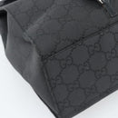 GUCCI GG Canvas Shoulder Bag Nylon Black Silver Auth ep15554-13