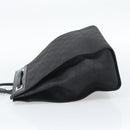 GUCCI GG Canvas Shoulder Bag Nylon Black Silver Auth ep15554-4