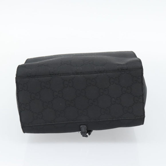 GUCCI GG Canvas Shoulder Bag Nylon Black Silver Auth ep15554