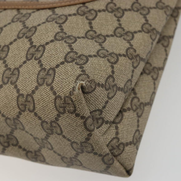 GUCCI GG Supreme Web Sherry Line Tote Bag PVC Beige 89 02 003 Auth ep15556