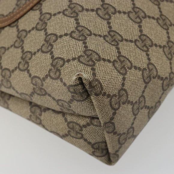 GUCCI GG Supreme Web Sherry Line Tote Bag PVC Beige 89 02 003 Auth ep15556