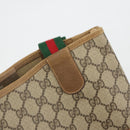 GUCCI GG Supreme Web Sherry Line Tote Bag PVC Beige 89 02 003 Auth ep15556-9