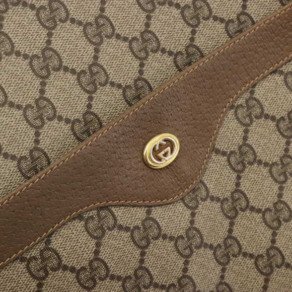 GUCCI GG Supreme Web Sherry Line Tote Bag PVC Beige 89 02 003 Auth ep15556