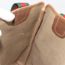 GUCCI GG Supreme Web Sherry Line Tote Bag PVC Beige 89 02 003 Auth ep15556-21