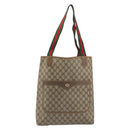 GUCCI GG Supreme Web Sherry Line Tote Bag PVC Beige 89 02 003 Auth ep15556-13