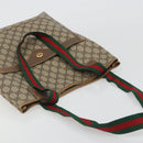 GUCCI GG Supreme Web Sherry Line Tote Bag PVC Beige 89 02 003 Auth ep15556-6