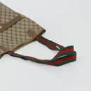 GUCCI GG Supreme Web Sherry Line Tote Bag PVC Beige 89 02 003 Auth ep15556-7