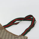 GUCCI GG Supreme Web Sherry Line Tote Bag PVC Beige 89 02 003 Auth ep15556-14