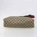 GUCCI GG Supreme Web Sherry Line Tote Bag PVC Beige 89 02 003 Auth ep15556-5