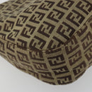 FENDI Zucchino Canvas Hand Bag Beige Gold Auth ep15560-14