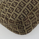 FENDI Zucchino Canvas Hand Bag Beige Gold Auth ep15560-16