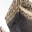 FENDI Zucchino Canvas Hand Bag Beige Gold Auth ep15560-20