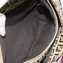 FENDI Zucchino Canvas Hand Bag Beige Gold Auth ep15560-23