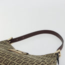 FENDI Zucchino Canvas Hand Bag Beige Gold Auth ep15560-8