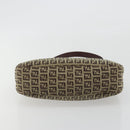 FENDI Zucchino Canvas Hand Bag Beige Gold Auth ep15560-5