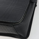 BURBERRY Shoulder Bag Leather Silver Black Auth ep15563-9