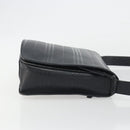 BURBERRY Shoulder Bag Leather Silver Black Auth ep15563-3