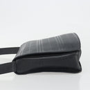 BURBERRY Shoulder Bag Leather Silver Black Auth ep15563-4