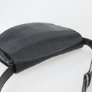BURBERRY Shoulder Bag Leather Silver Black Auth ep15563-6