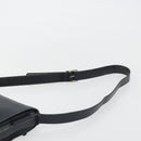 BURBERRY Shoulder Bag Leather Silver Black Auth ep15563-8
