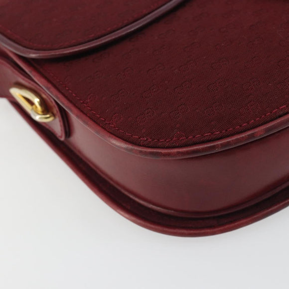 GUCCI Micro GG Supreme Shoulder Bag Red Gold Auth ep15564