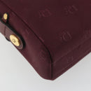 Christian Dior Honeycomb Canvas Shoulder Bag Bordeaux Gold Auth ep15565-16