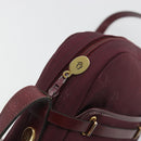 Christian Dior Honeycomb Canvas Shoulder Bag Bordeaux Gold Auth ep15565-11