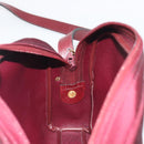 Christian Dior Honeycomb Canvas Shoulder Bag Bordeaux Gold Auth ep15565-18