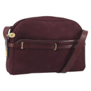 Christian Dior Honeycomb Canvas Shoulder Bag Bordeaux Gold Auth ep15565-1