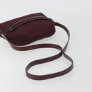 Christian Dior Honeycomb Canvas Shoulder Bag Bordeaux Gold Auth ep15565-7