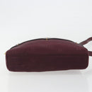 Christian Dior Honeycomb Canvas Shoulder Bag Bordeaux Gold Auth ep15565-5
