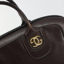 GUCCI Hand Bag Leather Brown Gold Auth ep15568-14