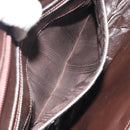 GUCCI Hand Bag Leather Brown Gold Auth ep15568-22
