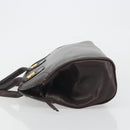 GUCCI Hand Bag Leather Brown Gold Auth ep15568-5
