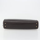 GUCCI Hand Bag Leather Brown Gold Auth ep15568-9
