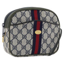GUCCI Sherry Line GG Supreme Shoulder Bag PVC Navy Gold Auth ep15570A-1