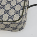 GUCCI Sherry Line GG Supreme Shoulder Bag PVC Navy Gold Auth ep15570A-10