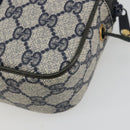GUCCI Sherry Line GG Supreme Shoulder Bag PVC Navy Gold Auth ep15570A-12