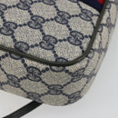 GUCCI Sherry Line GG Supreme Shoulder Bag PVC Navy Gold Auth ep15570A-13