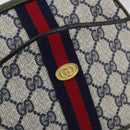 GUCCI Sherry Line GG Supreme Shoulder Bag PVC Navy Gold Auth ep15570A-14