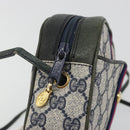 GUCCI Sherry Line GG Supreme Shoulder Bag PVC Navy Gold Auth ep15570A-15