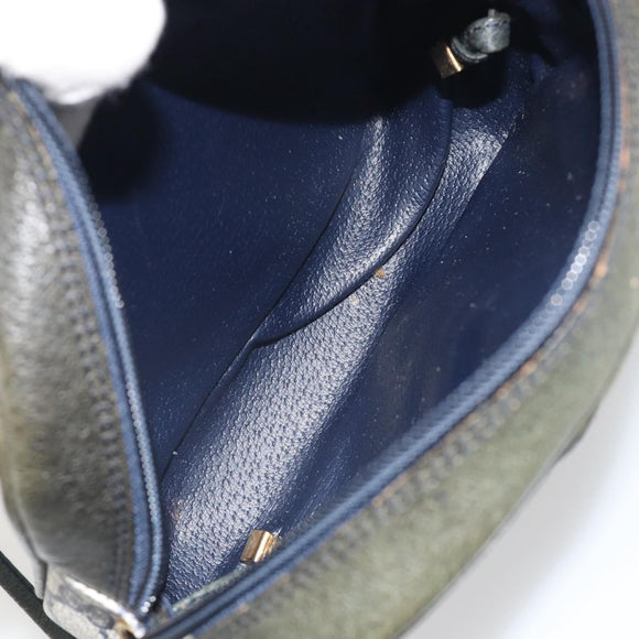 GUCCI Sherry Line GG Supreme Shoulder Bag PVC Navy Gold Auth ep15570A